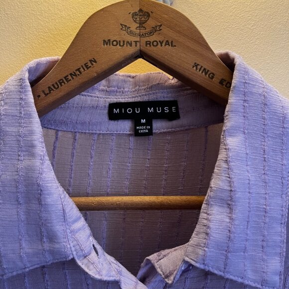 Purple Button up - Picture 4 of 5